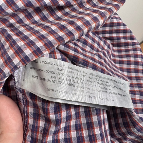 Ariat Pro Series Mens XXL Button Down Short Sleeve Gingham Check Shirt Red White - Picture 5 of 8